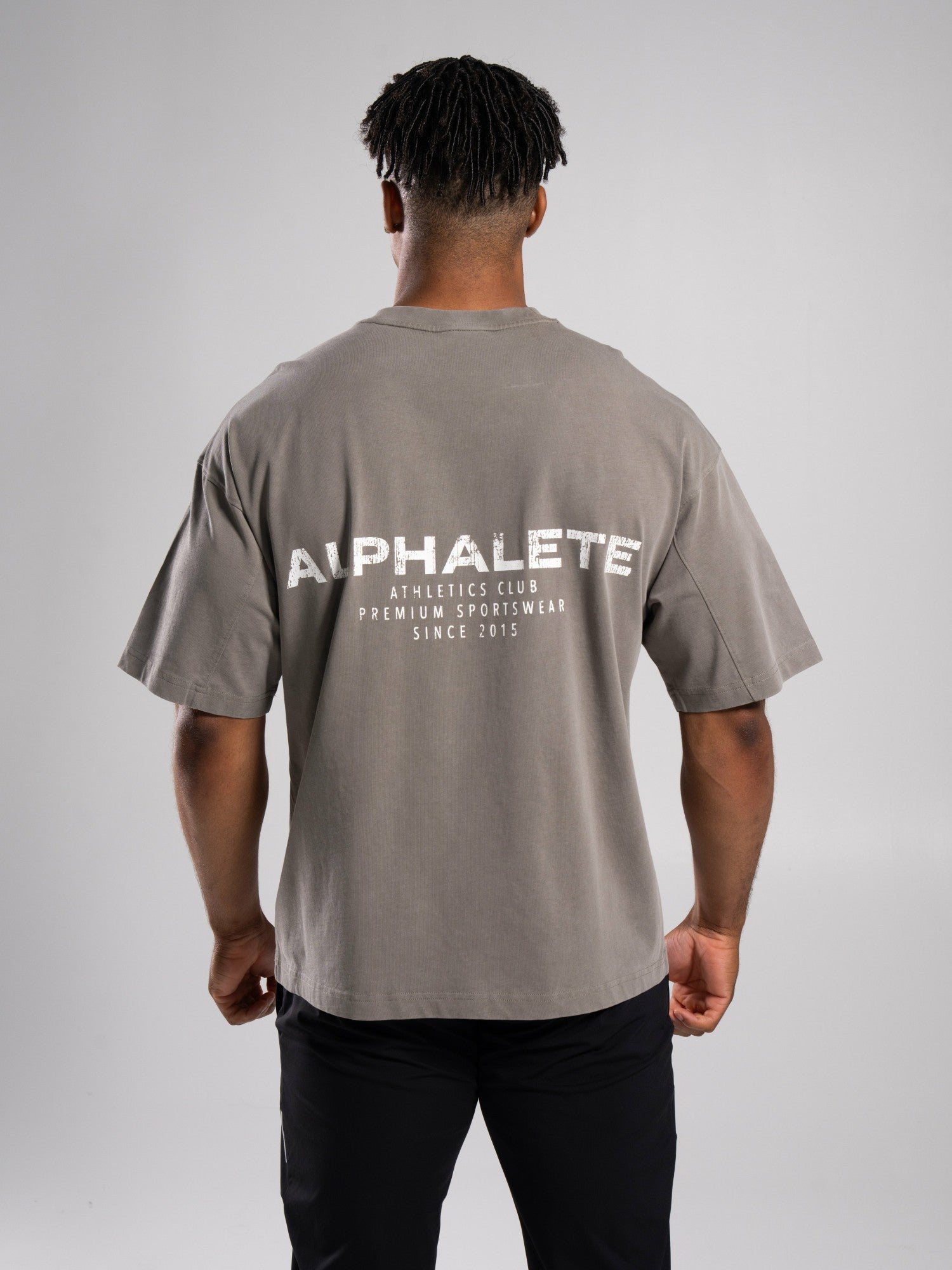 Stone Wash Alpha Tee - Desert Khaki - Mens Workout Tee | Alphalete