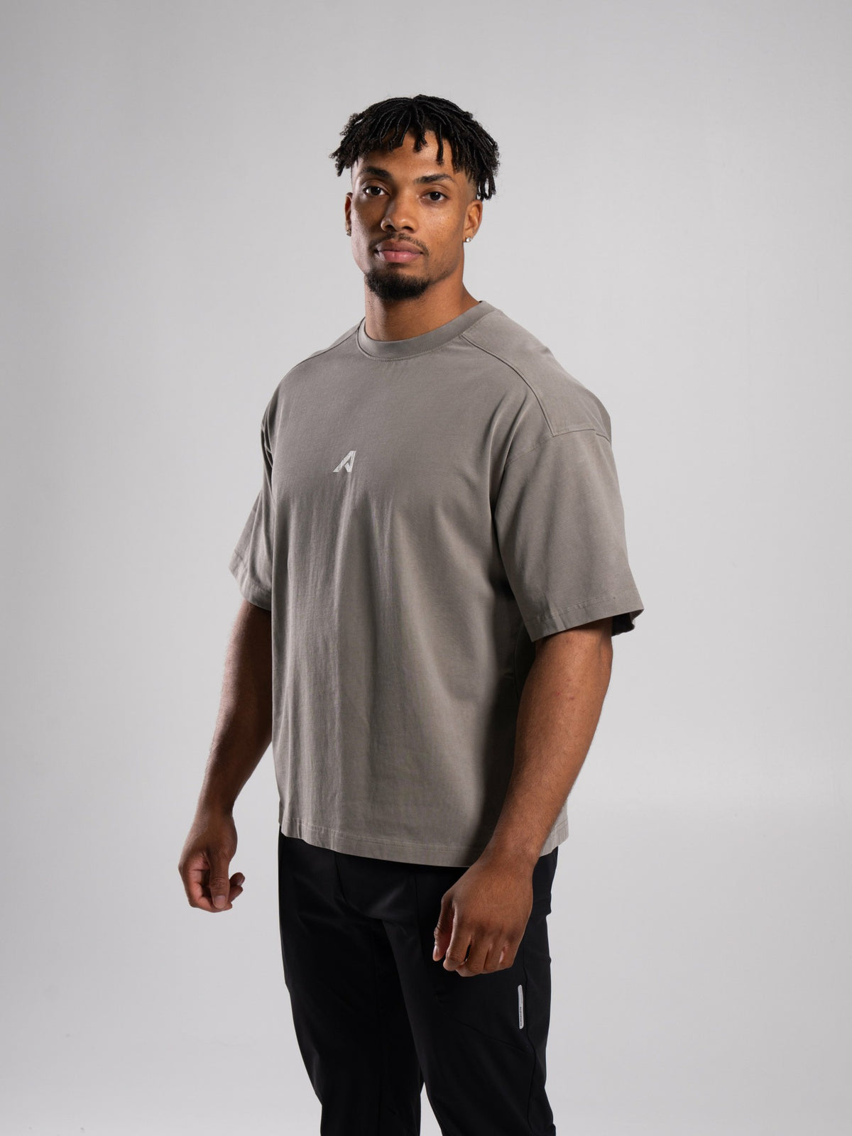 Stone Wash Alpha Tee - Desert Khaki - Mens Workout Tee | Alphalete