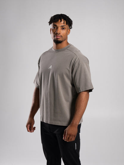 Stone Wash Alpha Tee - Desert Khaki - Mens Workout Tee | Alphalete