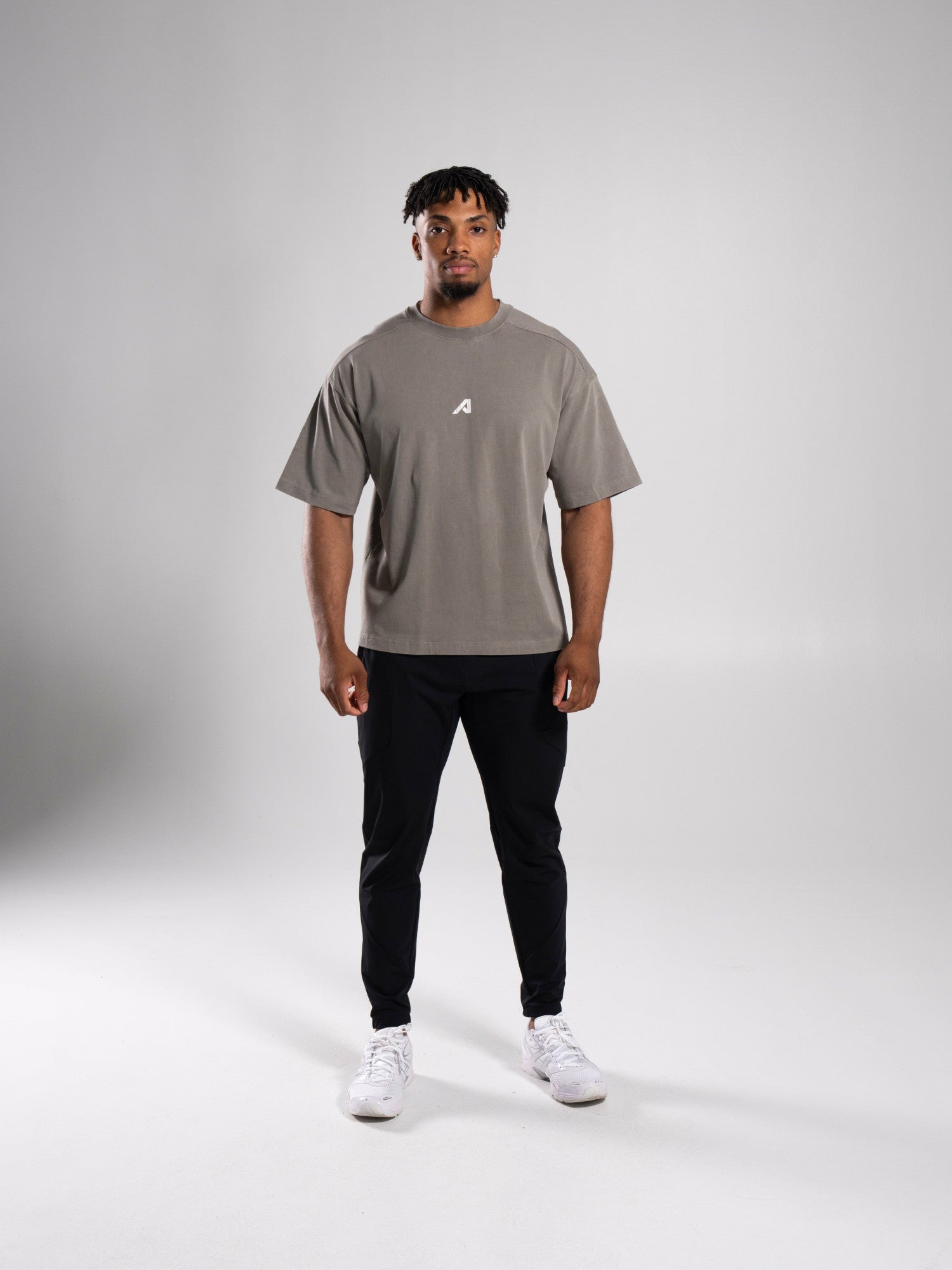 Stone Wash Alpha Tee - Desert Khaki - Mens Workout Tee | Alphalete
