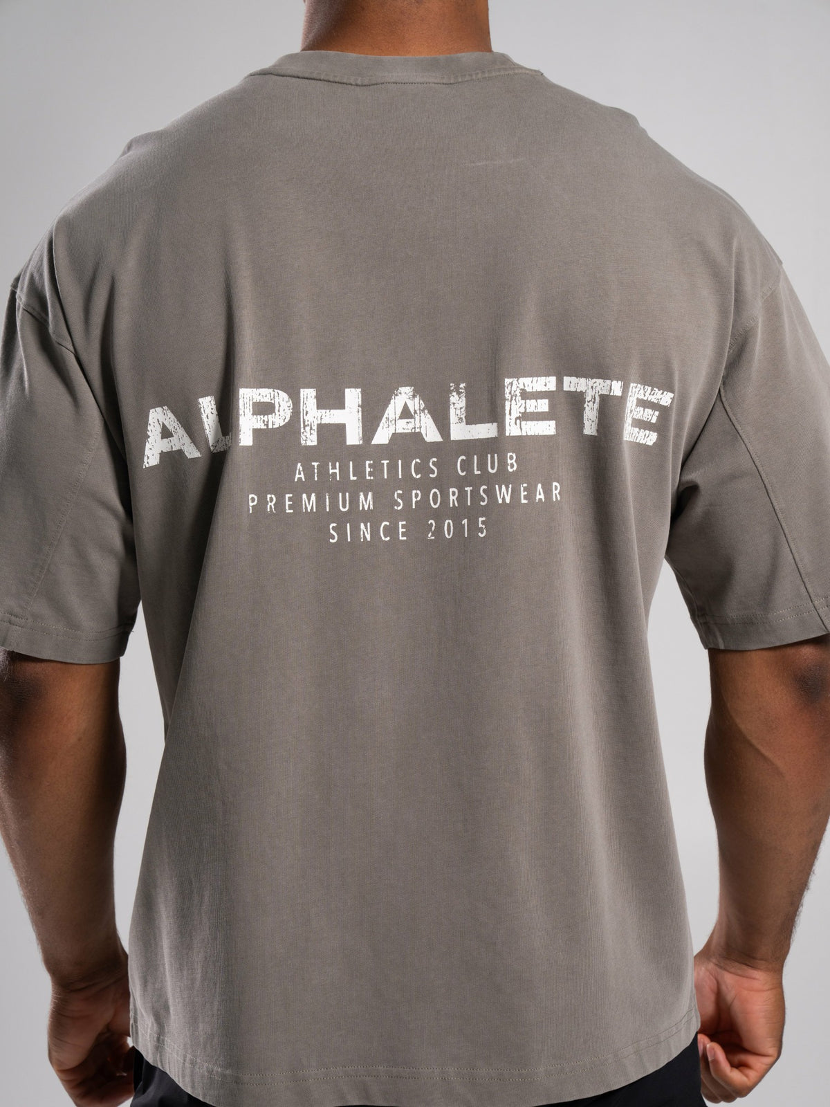 Stone Wash Alpha Tee - Desert Khaki - Mens Workout Tee | Alphalete