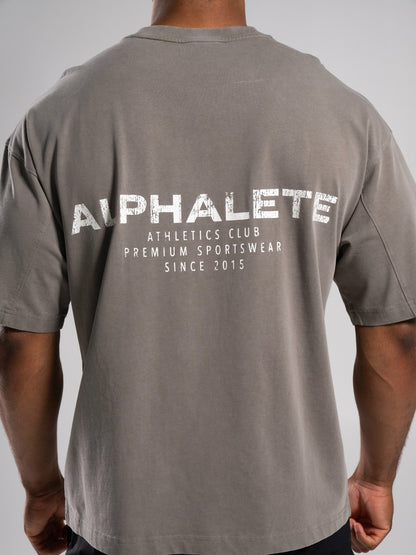 Stone Wash Alpha Tee - Desert Khaki - Mens Workout Tee | Alphalete