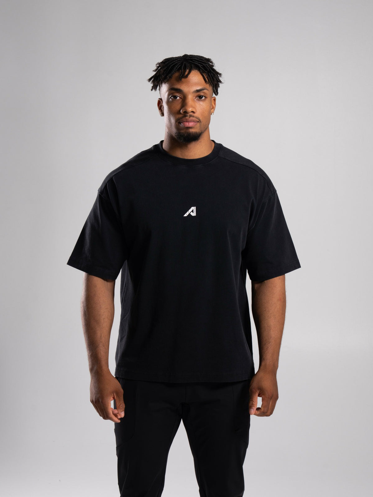 Stone Wash Alpha Tee - Black - Mens Workout Tee | Alphalete