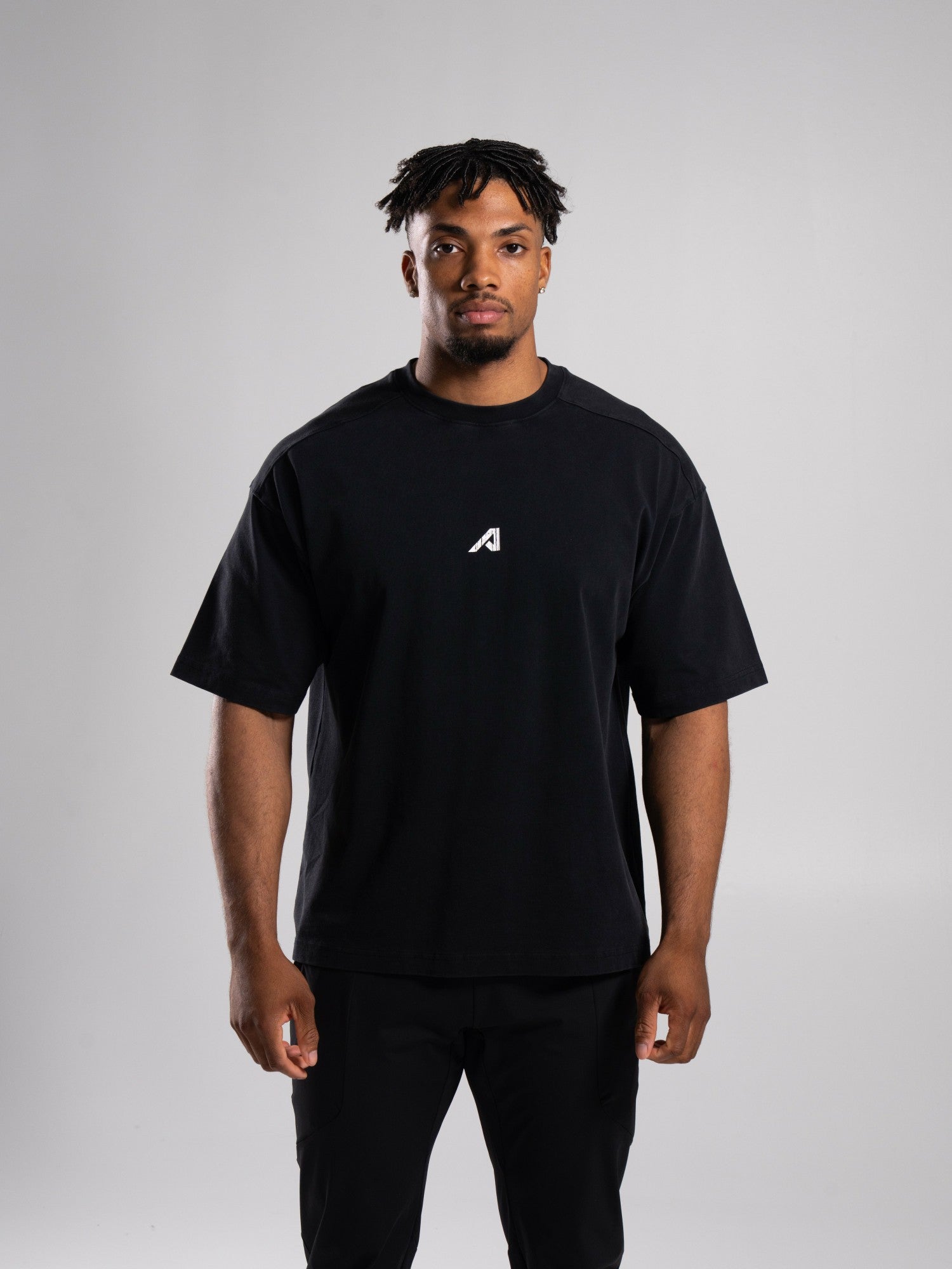 Stone Wash Alpha Tee - Black - Mens Workout Tee | Alphalete