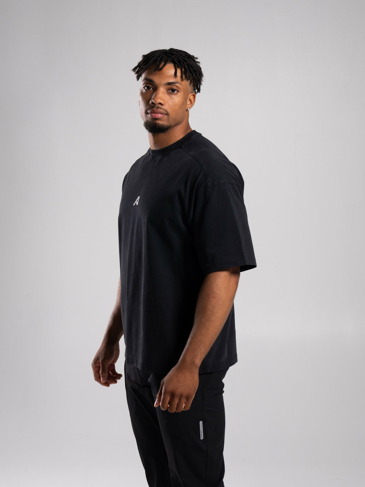Stone Wash Alpha Tee - Black - Mens Workout Tee | Alphalete