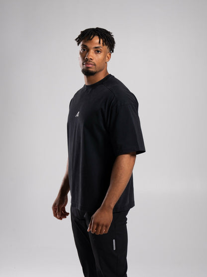 Stone Wash Alpha Tee - Black - Mens Workout Tee | Alphalete