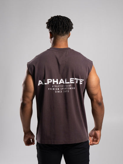 Stone Wash Alpha Tank - Walnut - Mens Workout Tee | Alphalete