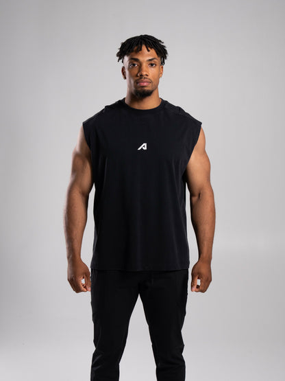 Stone Wash Alpha Tank - Black - Mens Workout Tee | Alphalete