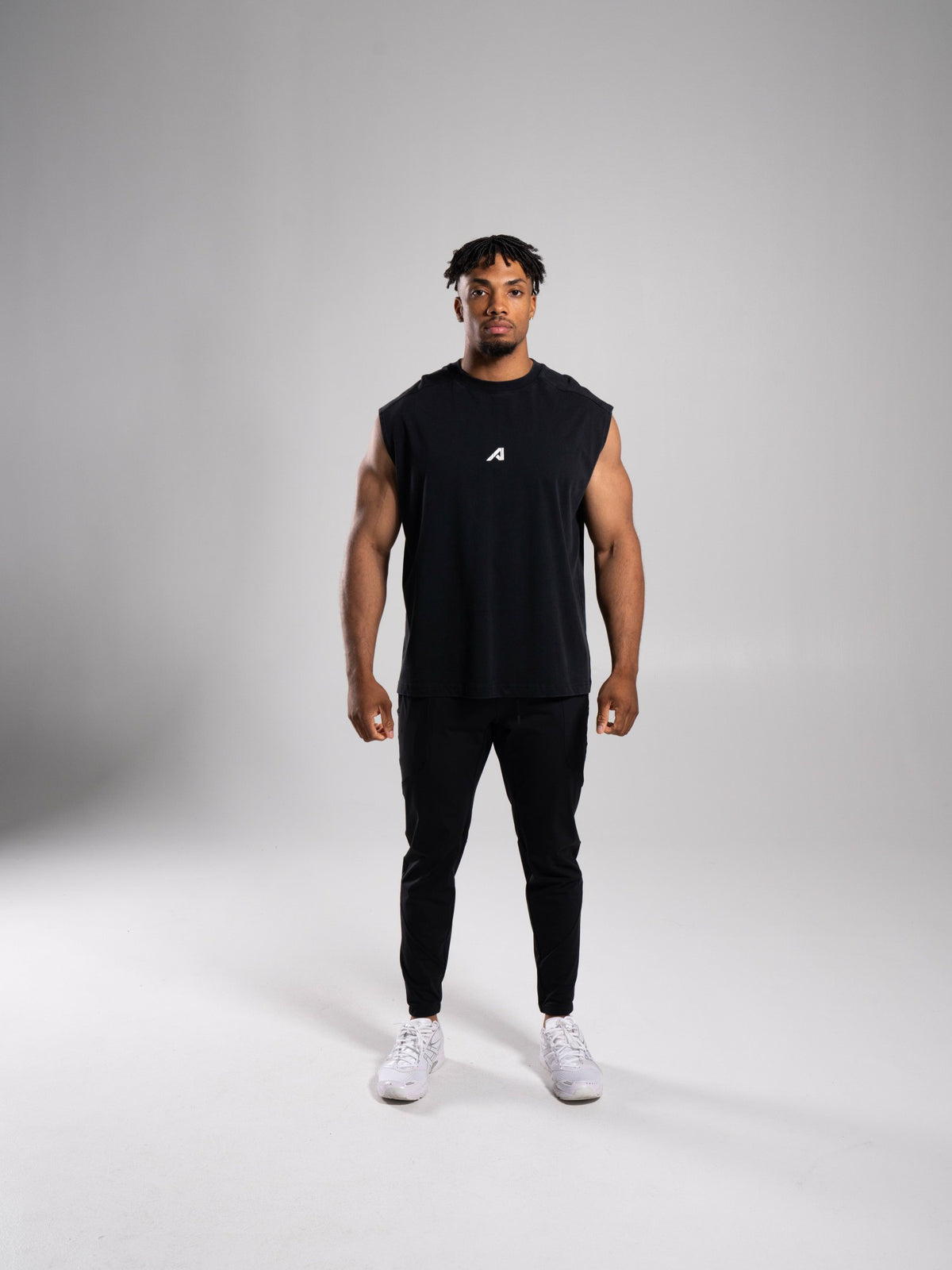 Stone Wash Alpha Tank - Black - Mens Workout Tee | Alphalete