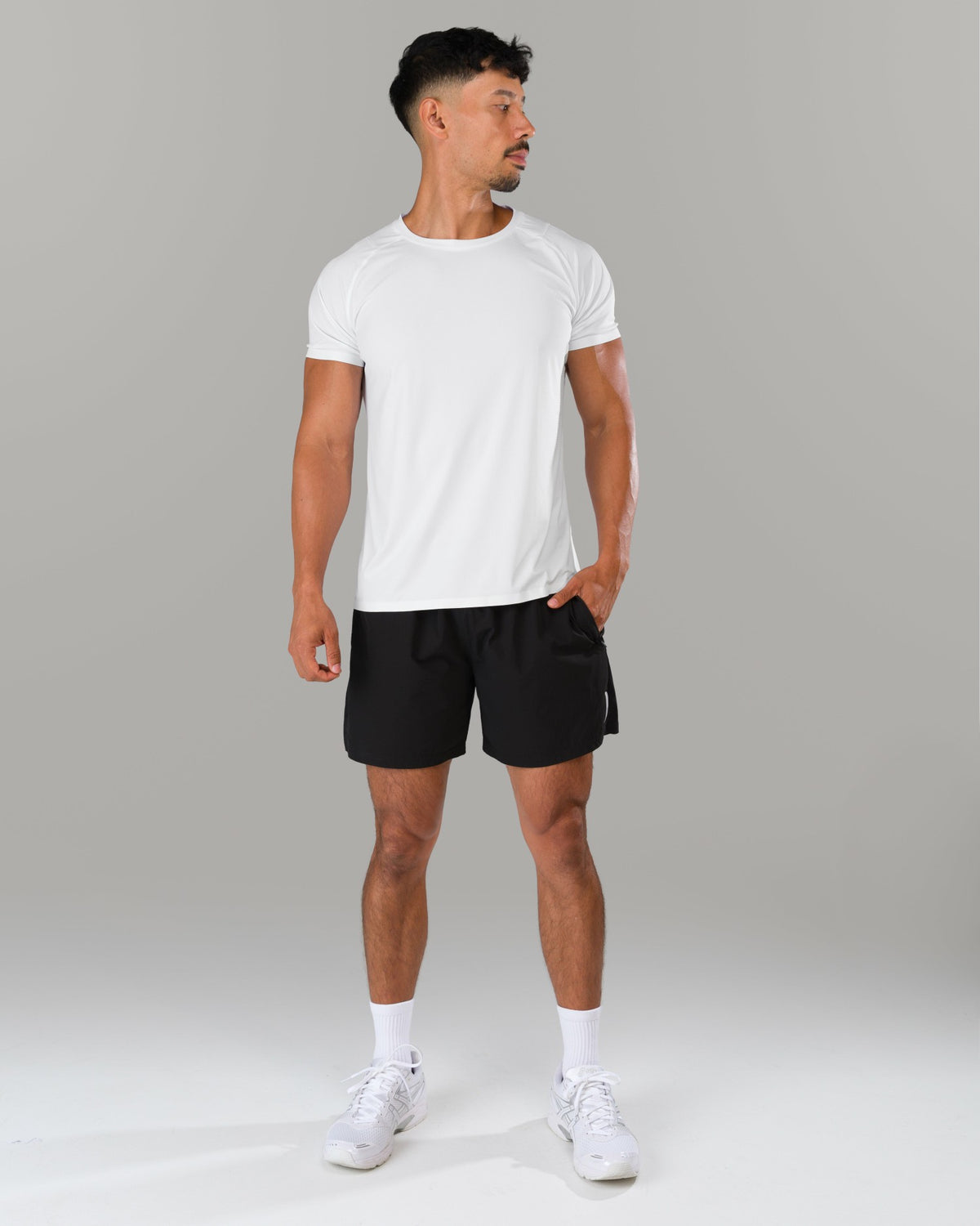 Proflex Tee - White - Mens Workout Tee | Alphalete