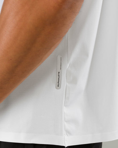 Proflex Tee - White - Mens Workout Tee | Alphalete