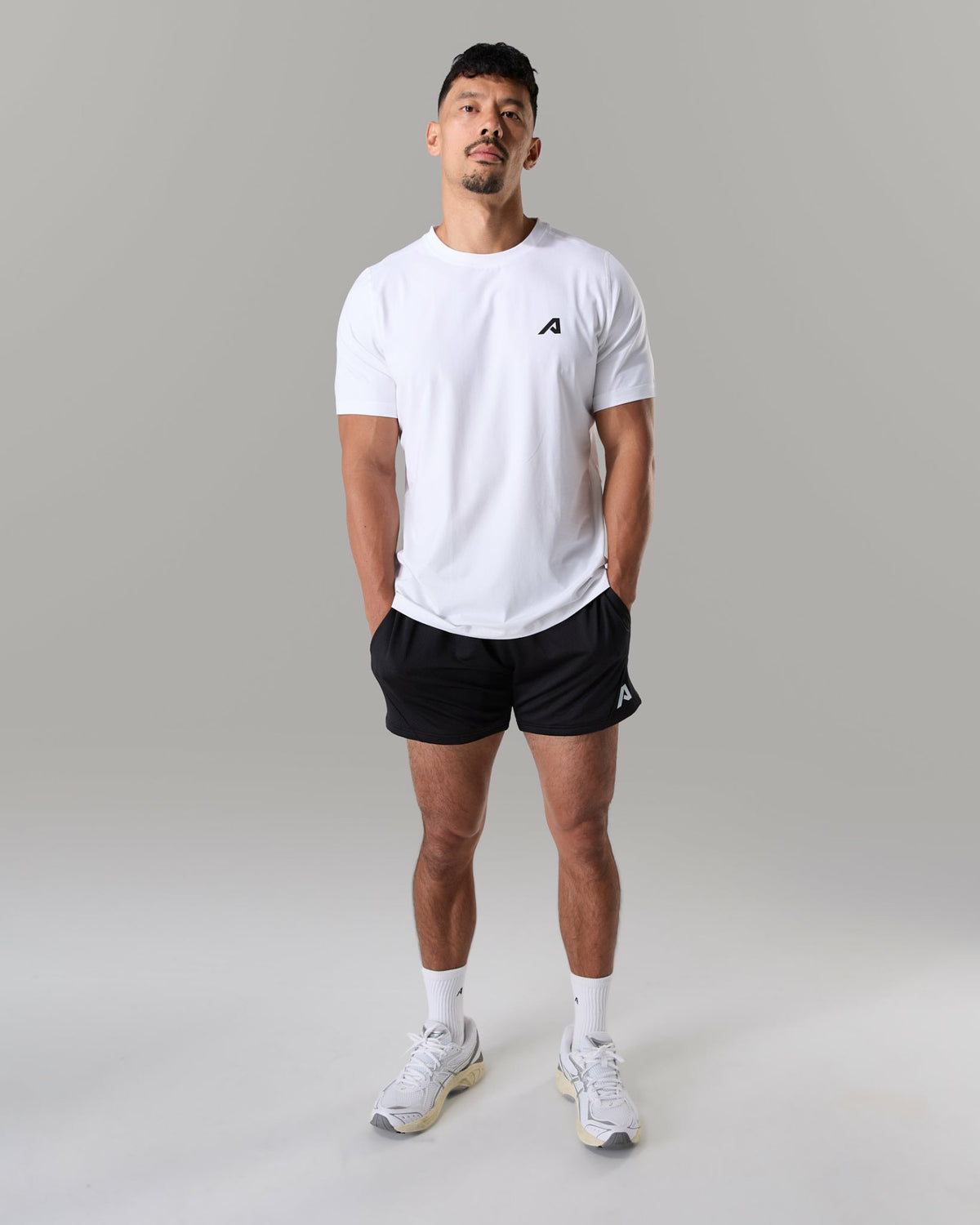 Momentum Tee - White - Mens Workout Tee | Alphalete