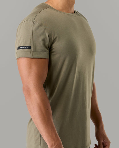 Rolled Muscle Tee - Pine - Mens Workout Tee | Alphalete