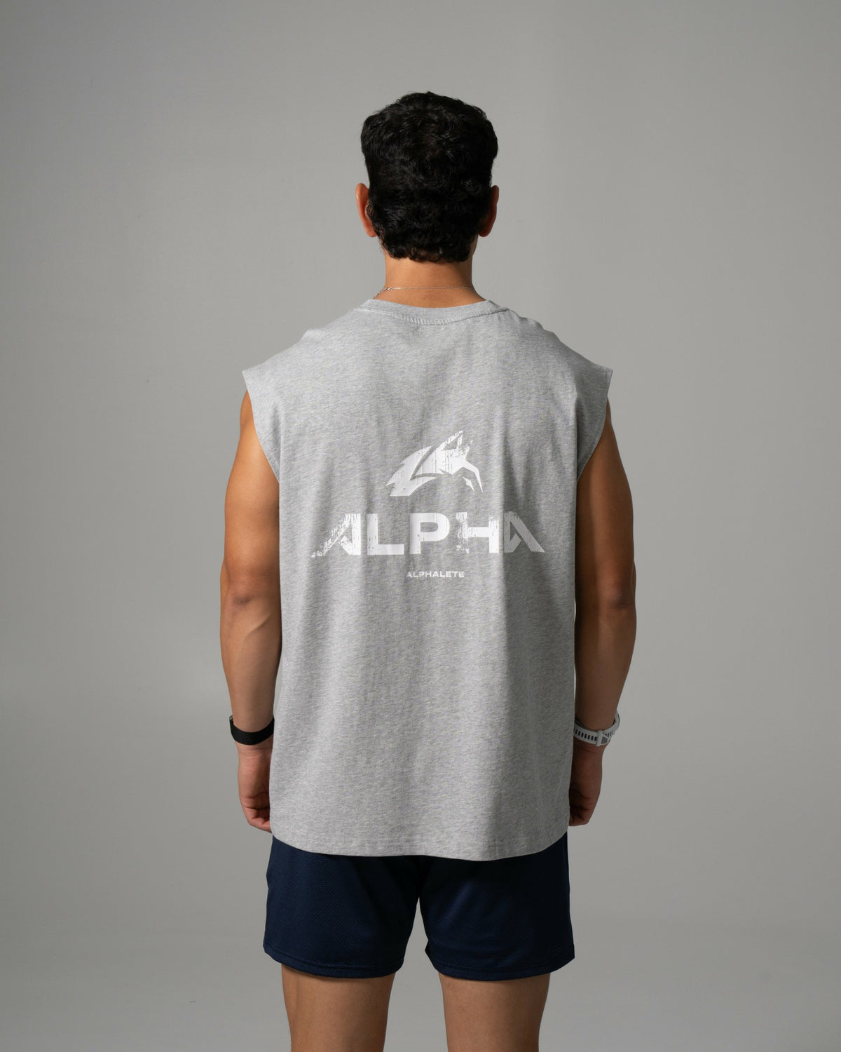 Alpha Tank - Med Heather Grey - Mens Workout Tee | Alphalete