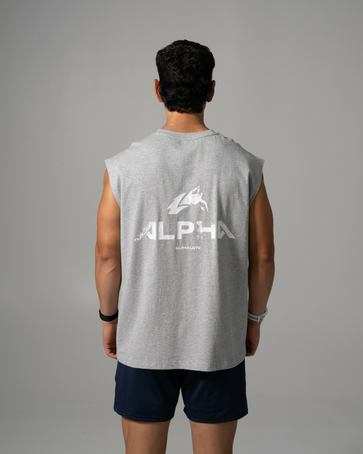 Alpha Tank - Med Heather Grey - Mens Workout Tee | Alphalete