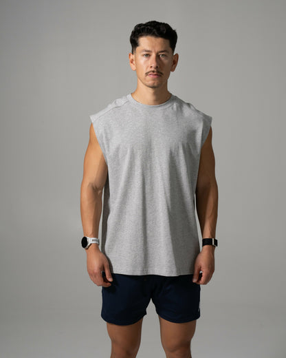 Alpha Tank - Med Heather Grey - Mens Workout Tee | Alphalete
