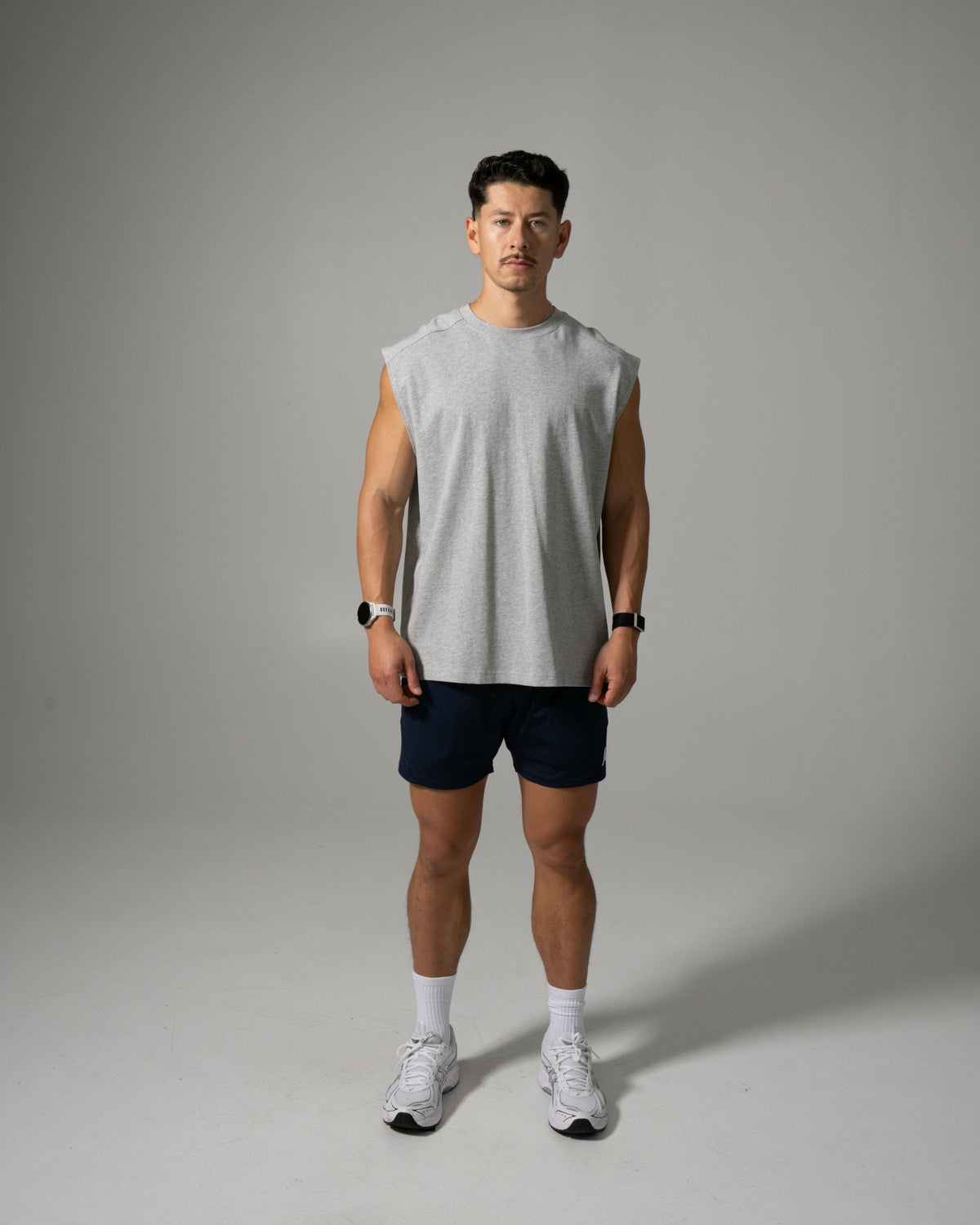 Alpha Tank - Med Heather Grey - Mens Workout Tee | Alphalete