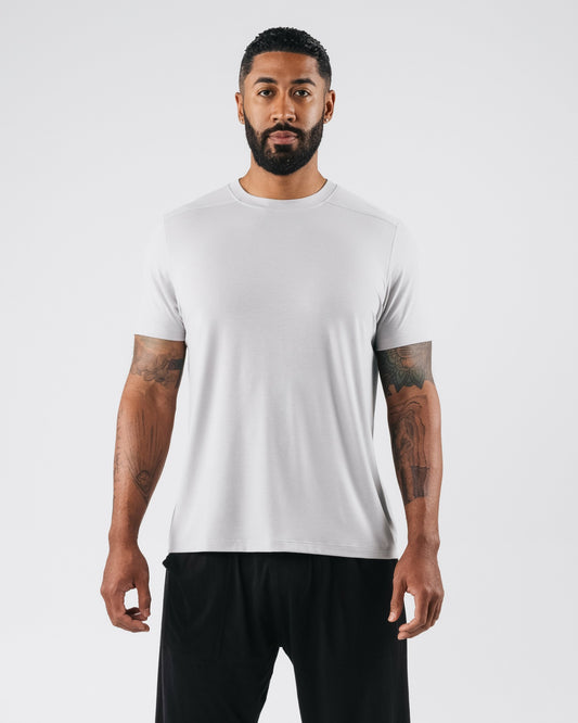 Zero Accent Tee - Light Grey - Mens Workout Tee | Alphalete