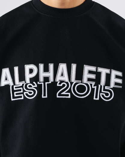 Establishment Split Crewneck - Black - Workout Clothes | Alphalete