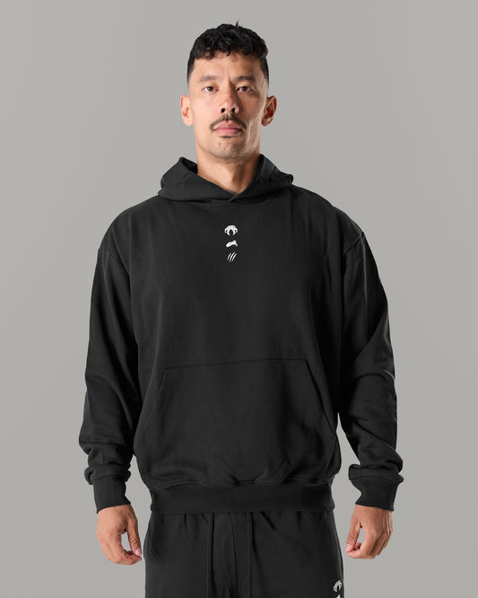 Three Pillar Heavyweight Hoodie - Black | Alphalete
