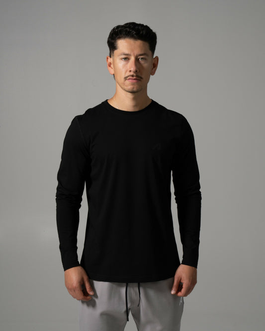 Momentum LS - Black - Workout Clothes | Alphalete
