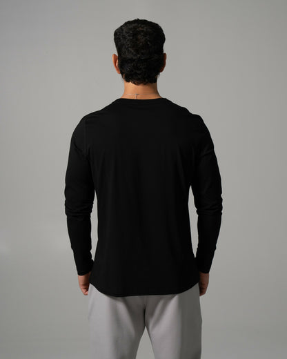 Momentum LS - Black - Workout Clothes | Alphalete