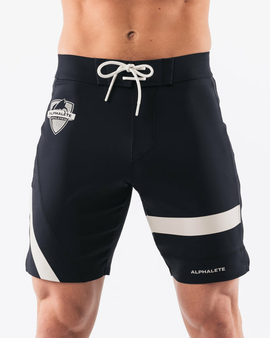 Aztec Boardshort - Black Linen - Men's Athletic Shorts | Alphalete
