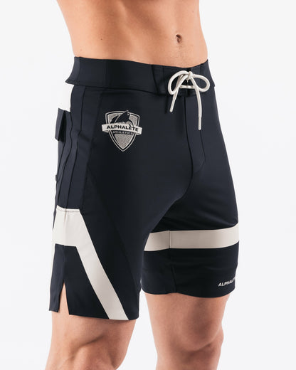 Aztec Boardshort - Black Linen - Men's Athletic Shorts | Alphalete