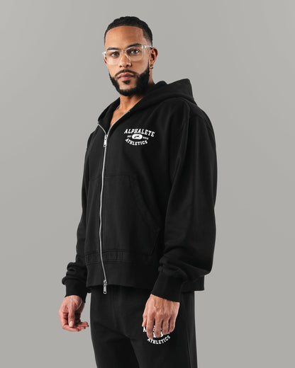 Member Vintage Zip Up - Black - Workout Clothes | Alphalete