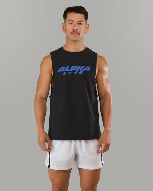 Force Core Cutoff - Black / Varsity Blue | Alphalete