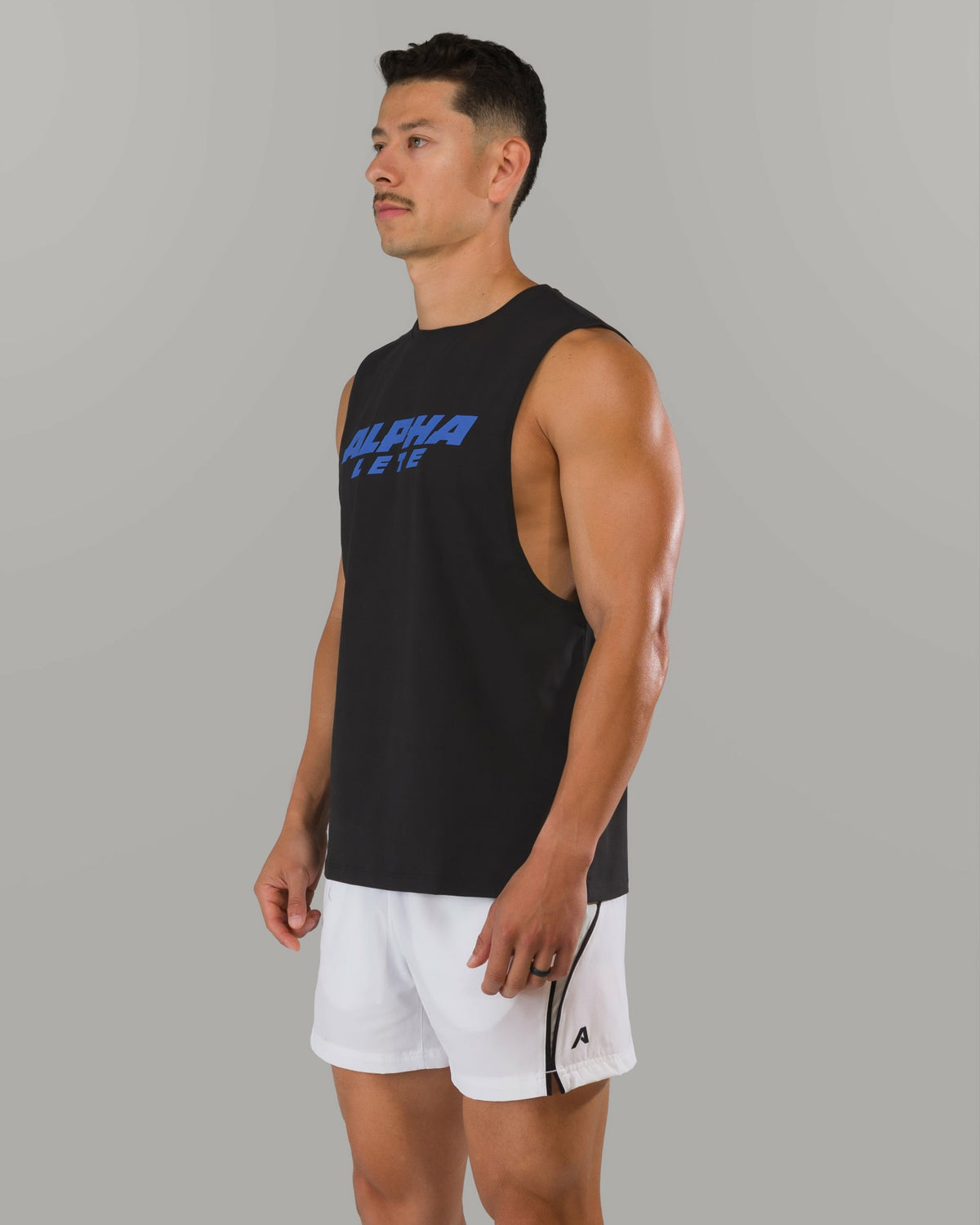 Force Core Cutoff - Black / Varsity Blue | Alphalete