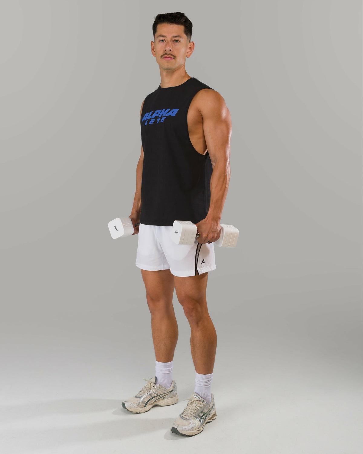Force Core Cutoff - Black / Varsity Blue | Alphalete