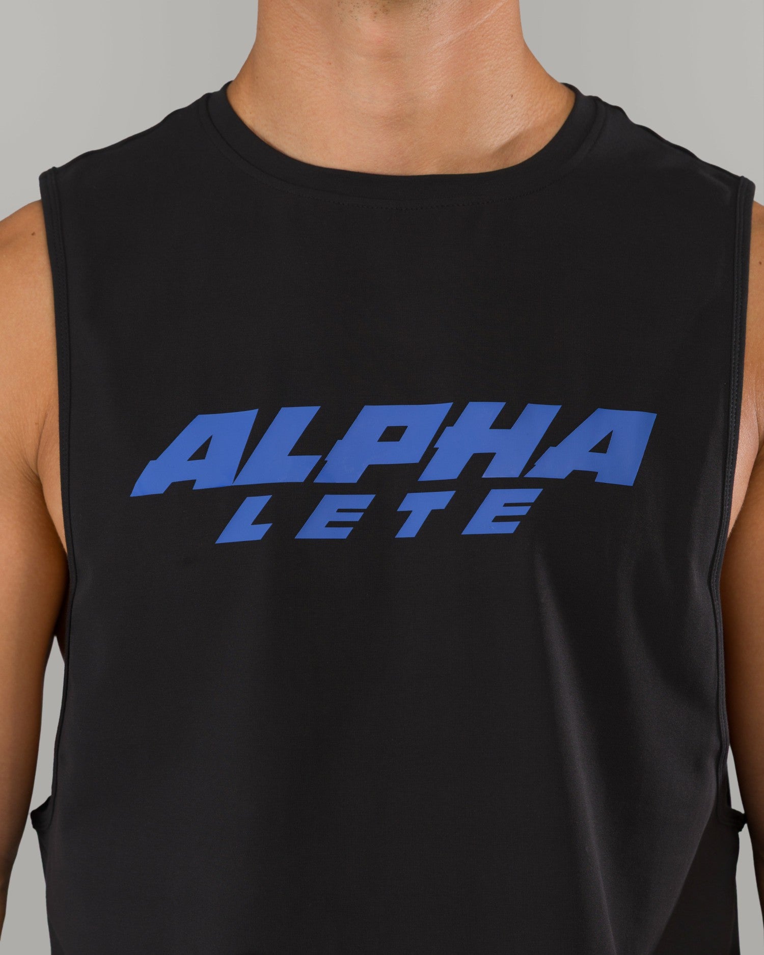 Force Core Cutoff - Black / Varsity Blue | Alphalete