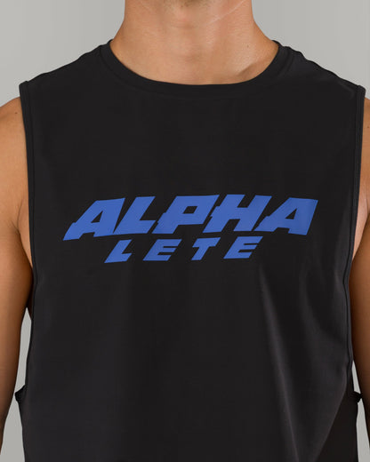 Force Core Cutoff - Black / Varsity Blue | Alphalete