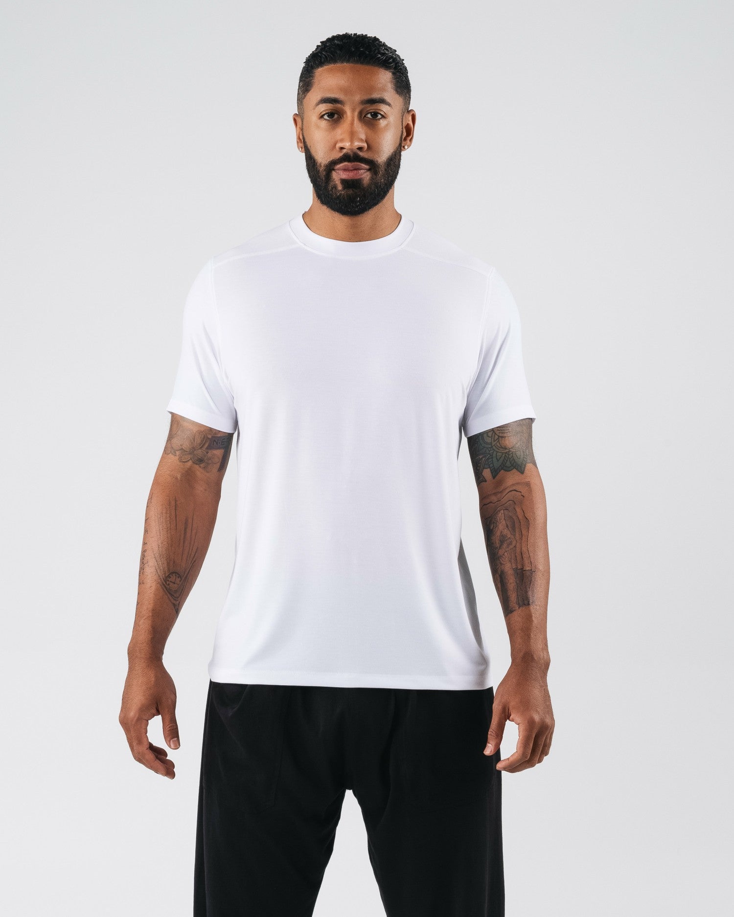 Zero Accent Tee - White - Mens Workout Tee | Alphalete