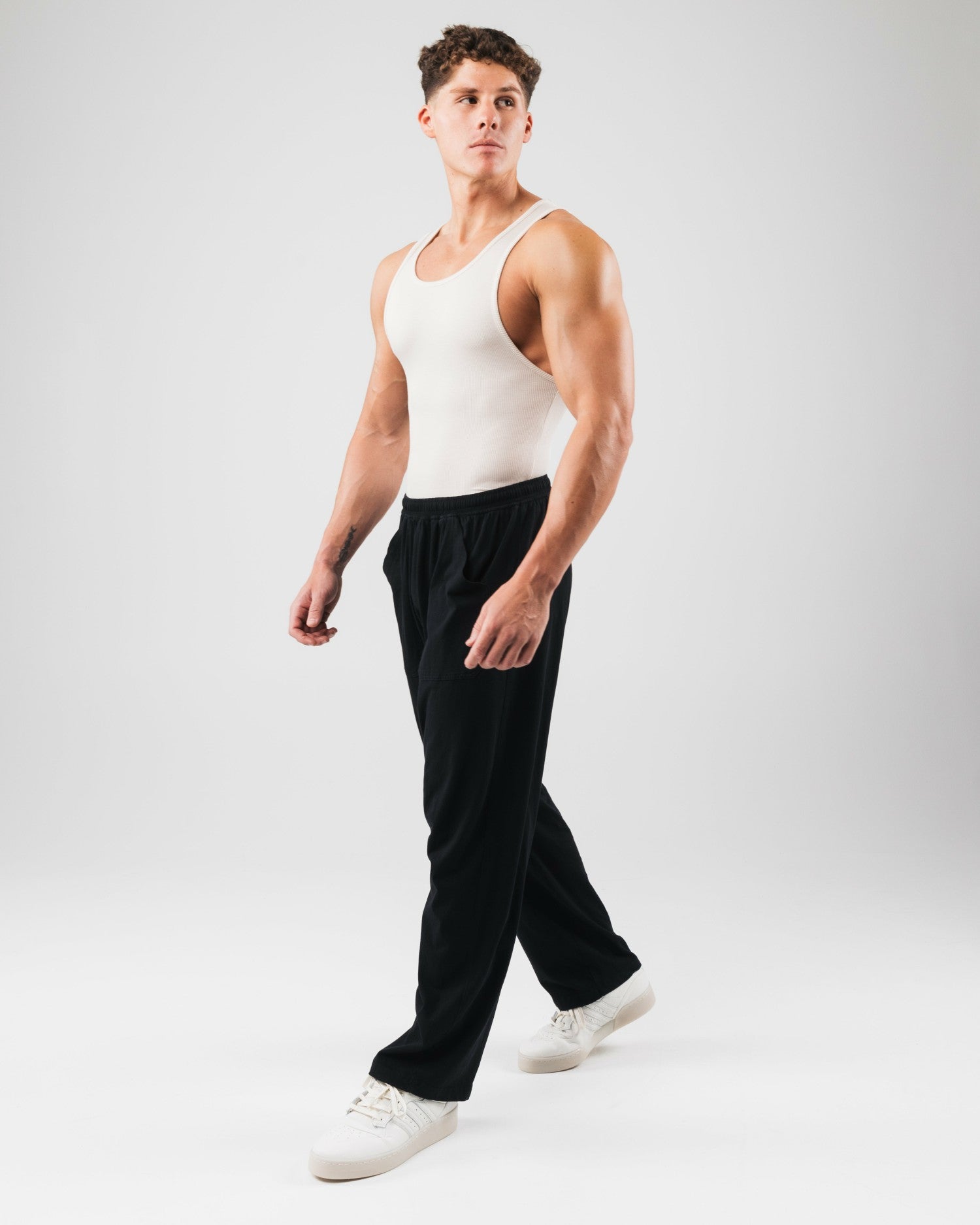 Zero Ribbed Tank 2pk - Cream - Mens Workout Tee | Alphalete