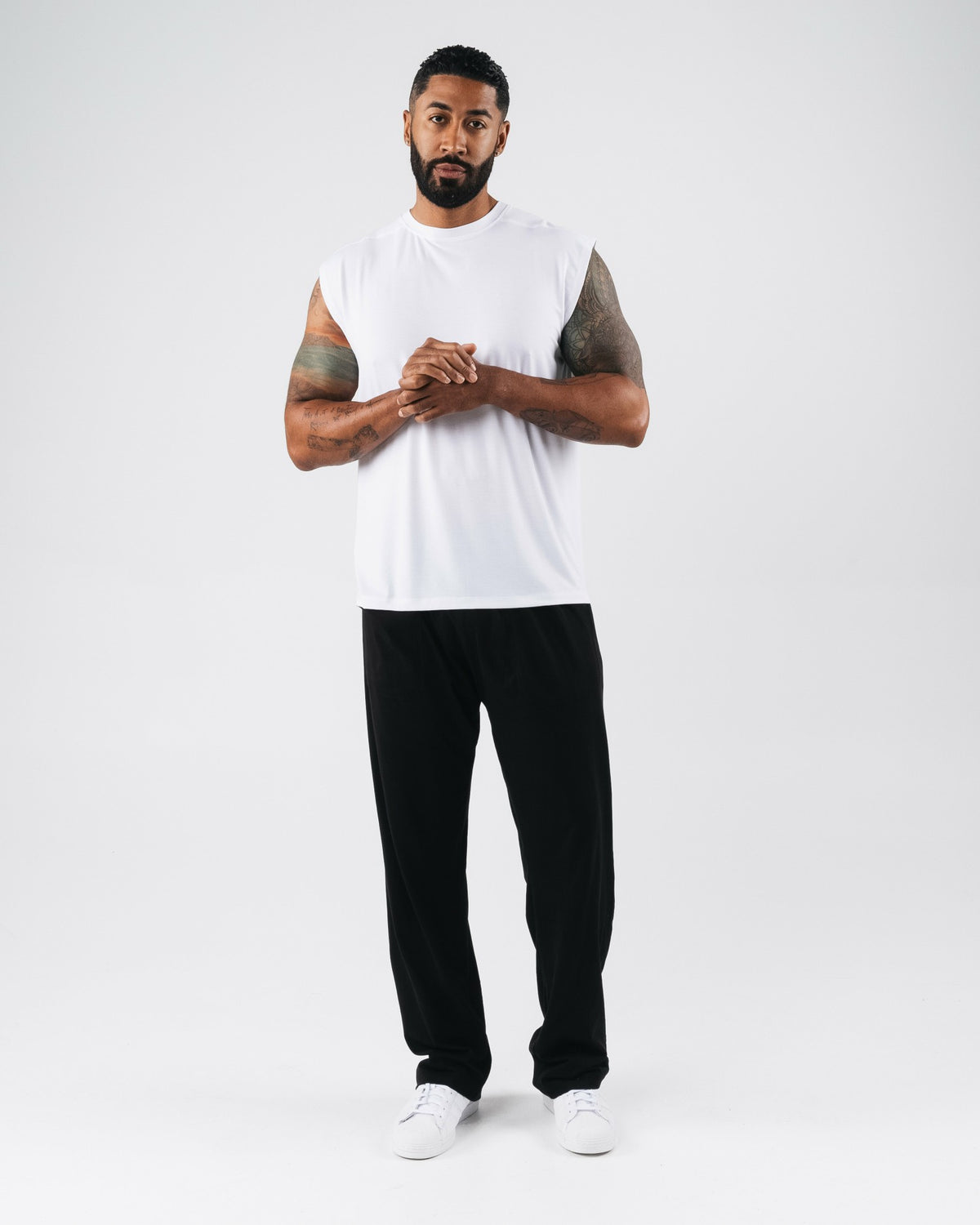 Zero Accent Tank - White - Mens Workout Tee | Alphalete