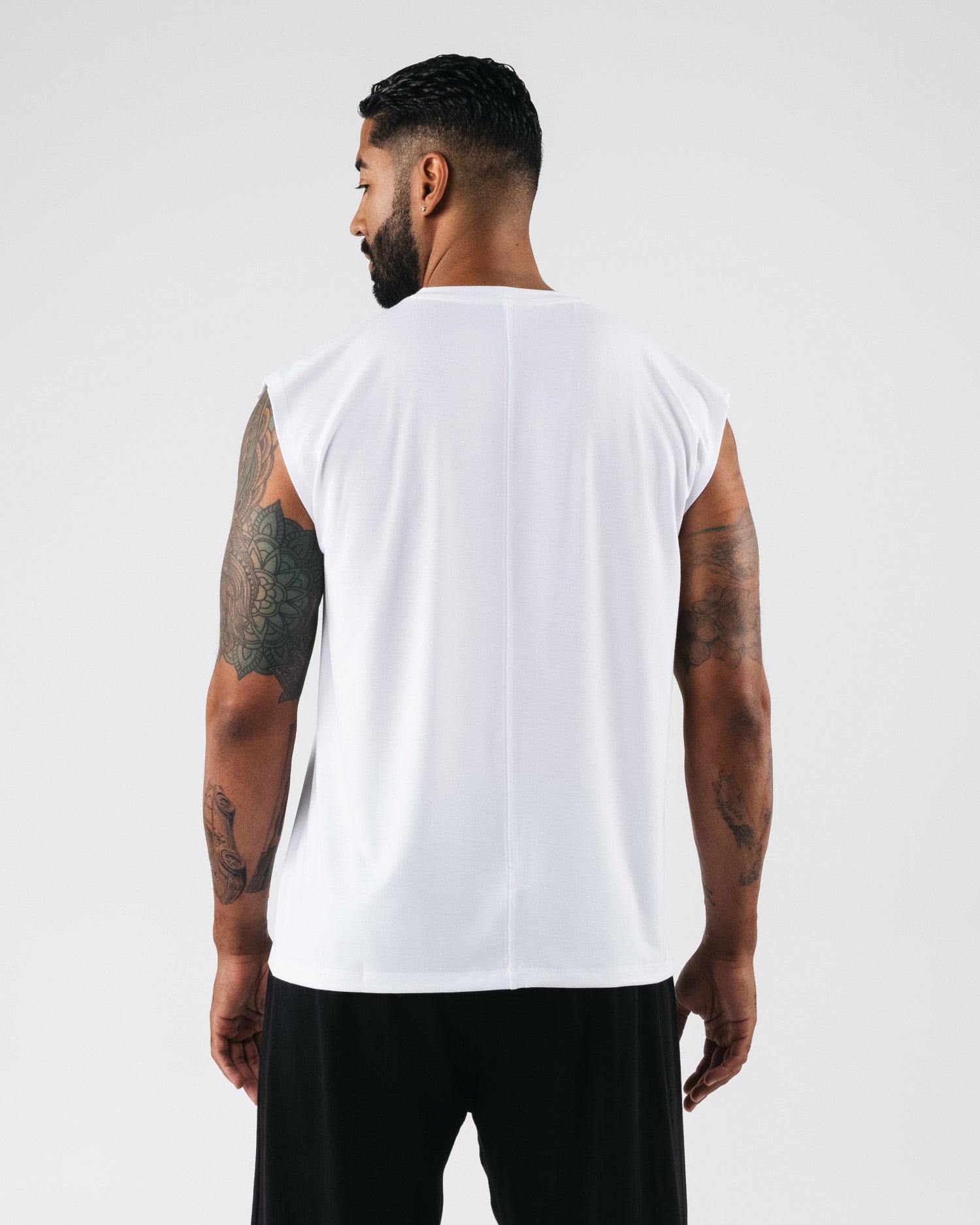 Zero Accent Tank - White - Mens Workout Tee | Alphalete