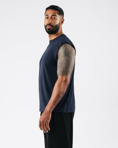 Zero Accent Tank - Dark Navy - Mens Workout Tee | Alphalete
