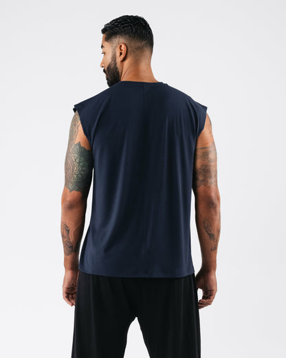 Zero Accent Tank - Dark Navy - Mens Workout Tee | Alphalete