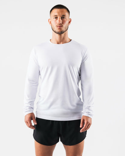 Zero Classic LS Tee 2pk - White - Mens Workout Tee | Alphalete