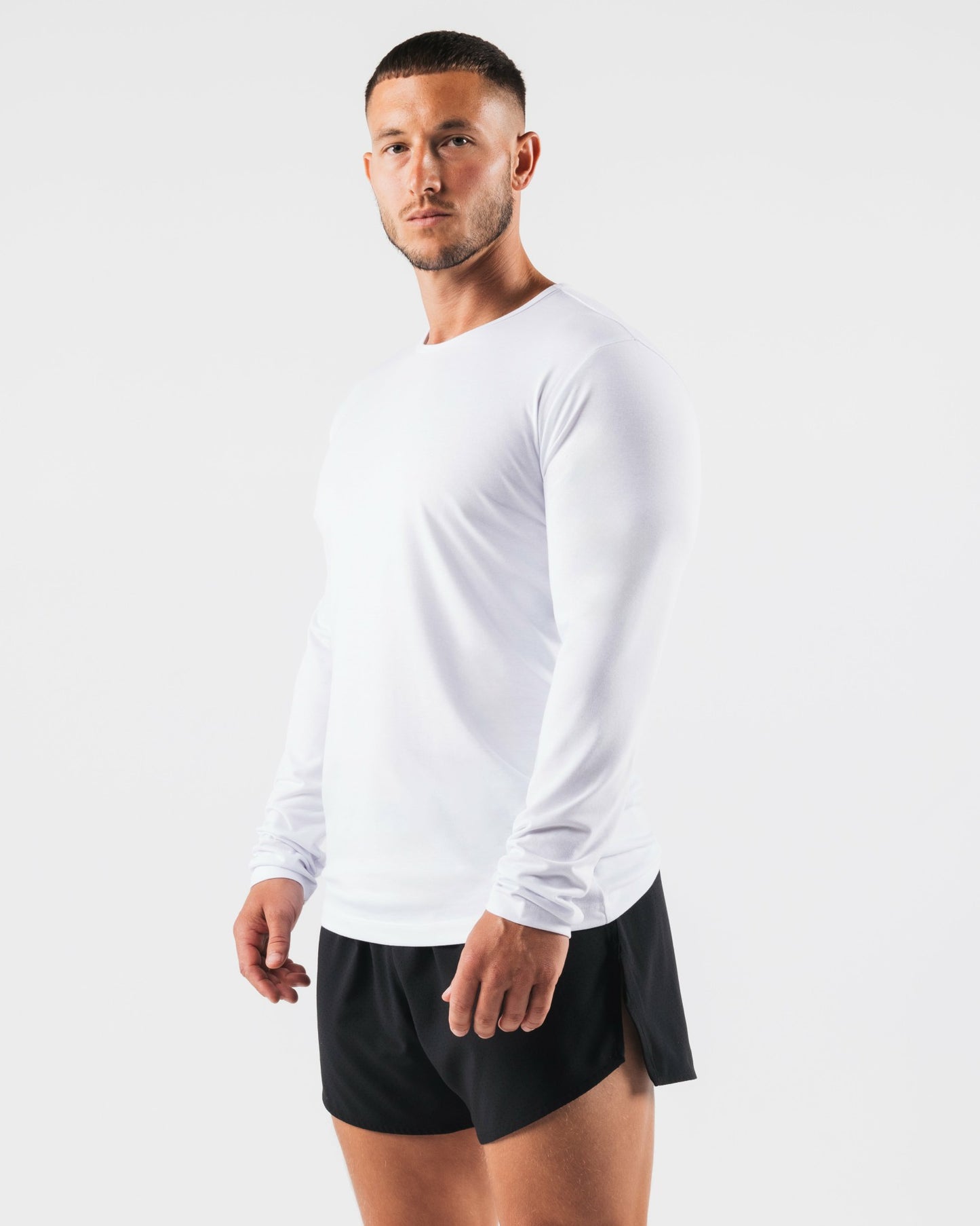 Zero Classic LS Tee 2pk - White - Mens Workout Tee | Alphalete