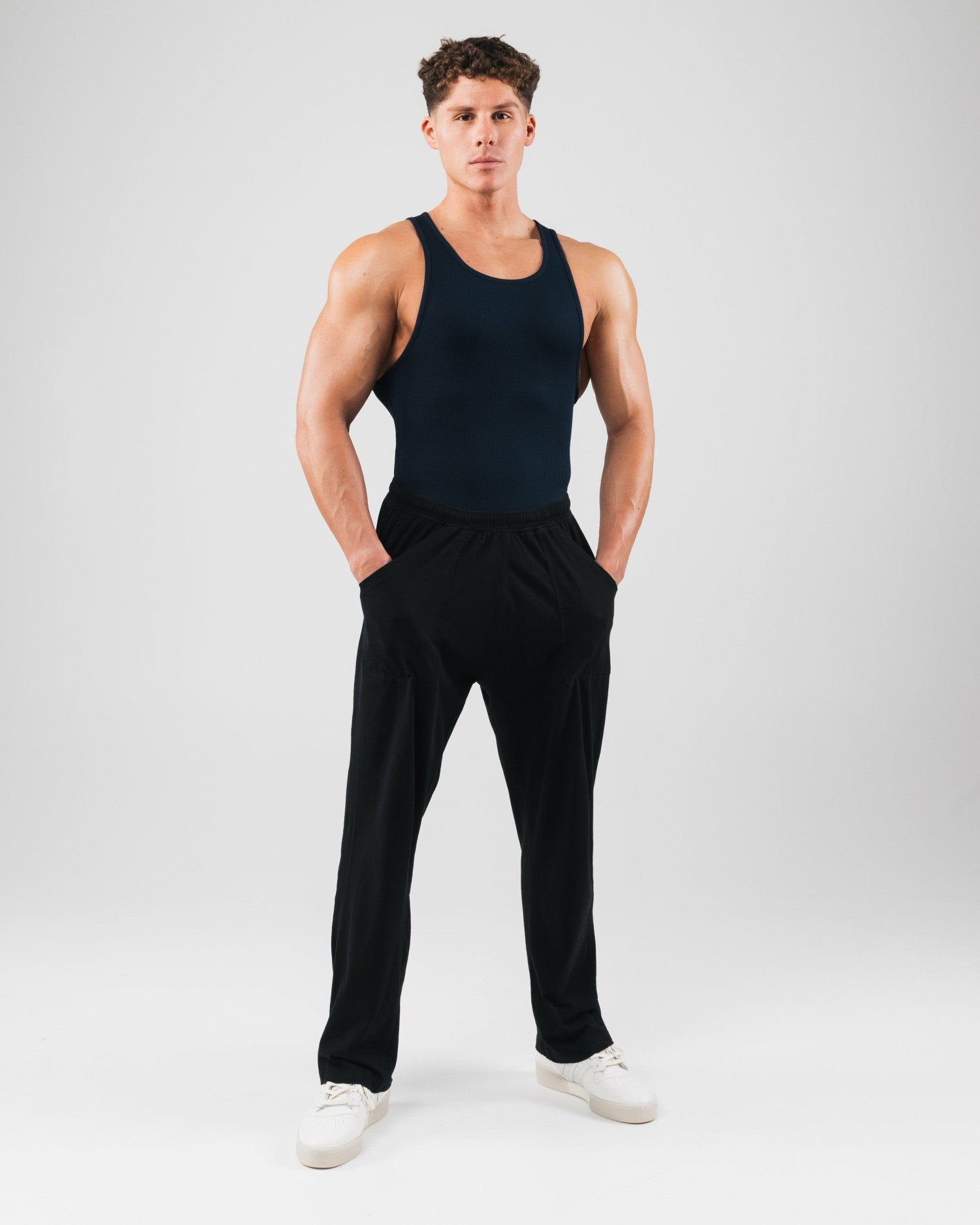 Zero Ribbed Tank 2pk - Navy - Mens Workout Tee | Alphalete