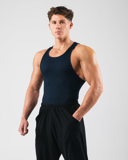 Zero Ribbed Tank 2pk - Navy - Mens Workout Tee | Alphalete
