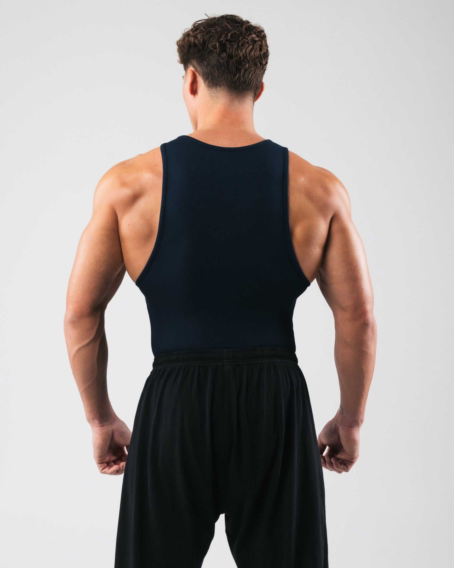 Zero Ribbed Tank 2pk - Navy - Mens Workout Tee | Alphalete