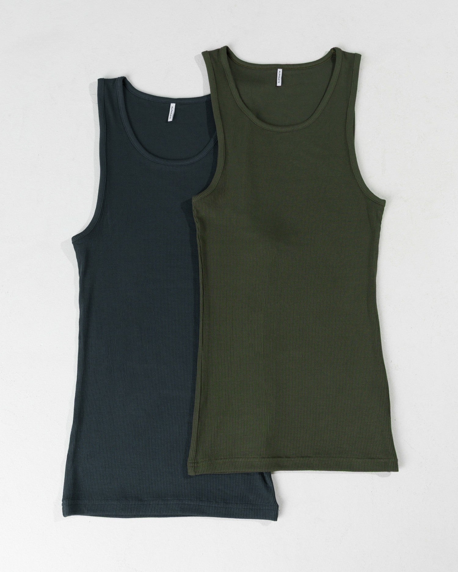 Zero Ribbed Tank 2pk - Signature Green / Signature Navy | Alphalete