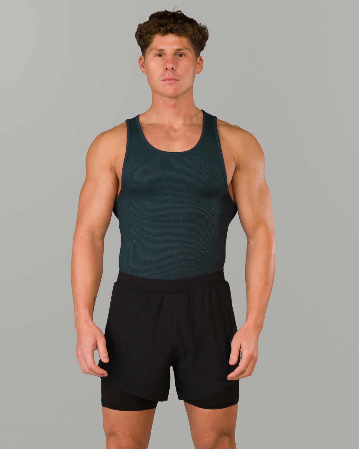 Zero Ribbed Tank 2pk - Signature Green / Signature Navy | Alphalete