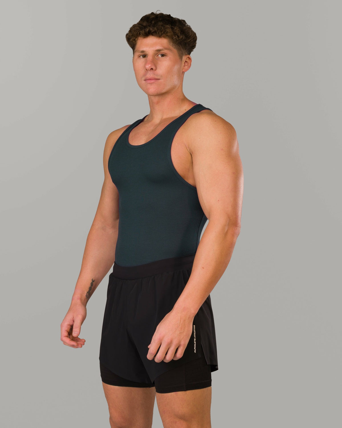 Zero Ribbed Tank 2pk - Signature Green / Signature Navy | Alphalete
