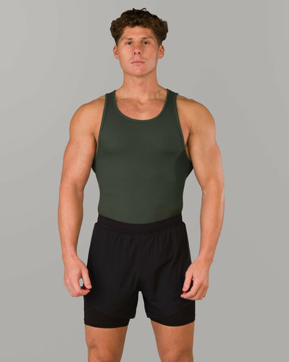 Zero Ribbed Tank 2pk - Signature Green / Signature Navy | Alphalete