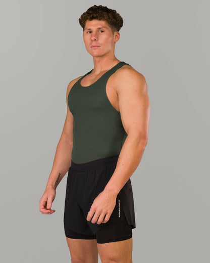 Zero Ribbed Tank 2pk - Signature Green / Signature Navy | Alphalete